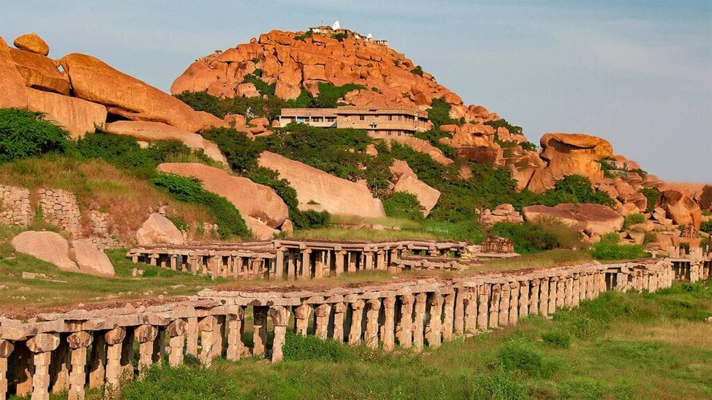 Hampi bazaar.